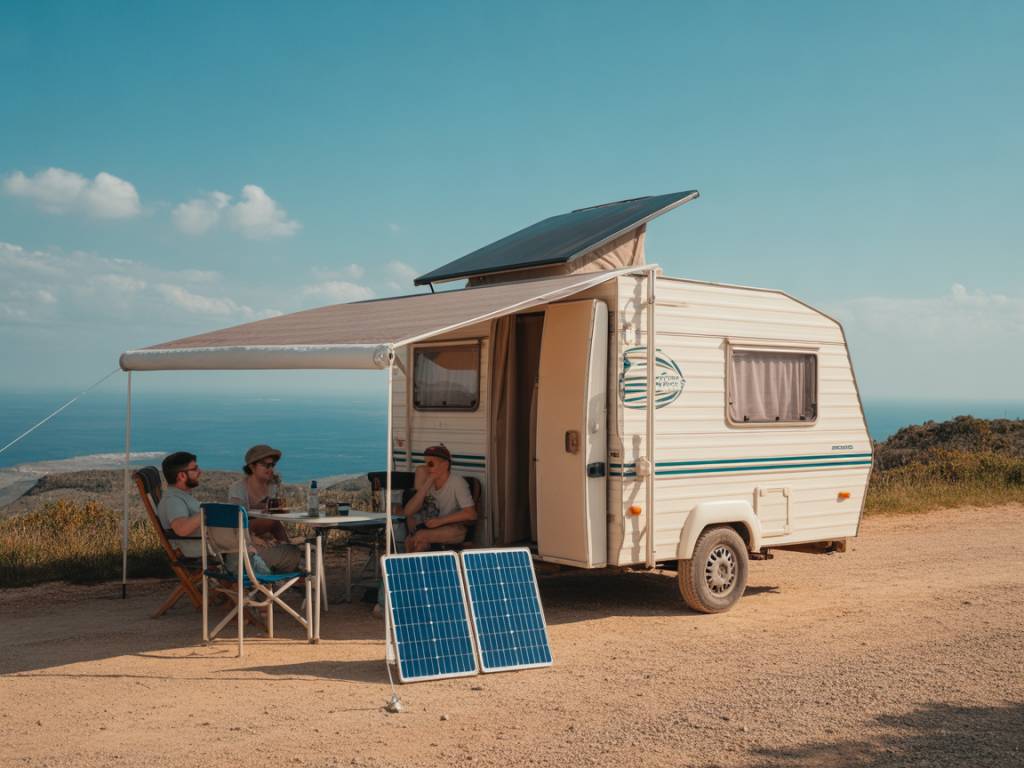 Partir en voyage avec une caravane panneau solaire : les équipements à privilégier